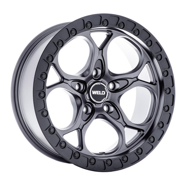 Weld Off-Road Off-Road Wheel Satin Gunmetal 17x9 | 5x127 BC (5x5) | -12 Offset - fits Jeep Grand Cherokee SRT 2006-2021, Jeep Grand Cherokee Trackhawk 2018-2021, Dodge Durango SRT 2018-2026, Jeep Wrangler JL 2018-2026, Jeep Wrangler JK 2007-2018, and 10 more