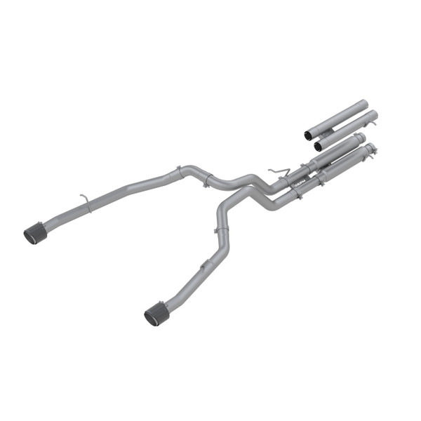 MBRP Race Series 3" Cat-Back Exhaust System T304 (Dual Carbon Fiber Tips / Optional Resonator Bypass) for 2021-2024 Ram TRX - S51543CF