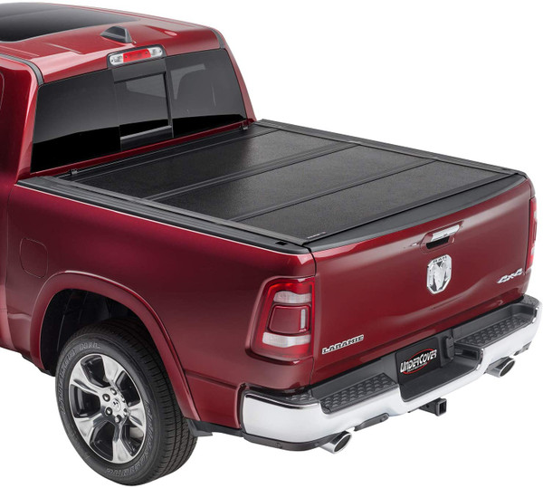Undercover Soft Folding Tonneau Cover, Vinyl - Black Textured 2019-2026 Ram 1500 5'7" Bed (New Body / Without Ram Box) / 2021-2024 Ram TRX | 2025-2026 Ram RHO - AX32008