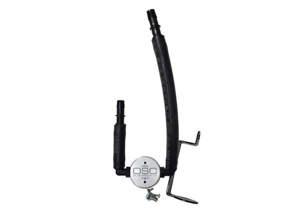 J&L 3.0 Oil Separator (2005-2022 5.7L HEMI - Charger, Challenger, 300C, Magnum) Passenger Side (Clear Satin) - 3061P-C