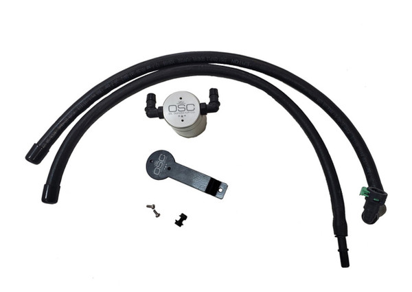 J&L Clear Anodized Oil Separator 3.0 Driver Side (2020-2021 Ford Explorer 2.3L EcoBoost) 3055D-C