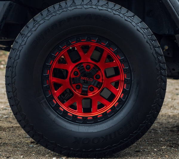 WELD Off-Road Wheel 20x10 Cinch W133 Candy Red with Satin Black Lip | 6x139.7 | -18 Offset | 4.75 Backspace | 2021-2026 Ram TRX | 2016-2026 Tacoma | 2002-2023 4Runner | 2019-2026 Ram 1500 | 2007-2026 Silverado / Sierra 1500 | W13300098476-P2