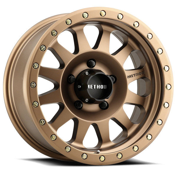 Method Race Wheels MR304 Double Standard | METHOD BRONZE Wheel 16x8 | 6x139.7 BC (6x5.5) | +0 Offset | 4.5 Backspacing - fits Chevrolet Silverado 1500 1999-2026, GMC Sierra 1500 1999-2026, Chevrolet Tahoe 1992-2026, Chevrolet Suburban 1992-2026, GMC Yukon 1992-2026, and 25 more