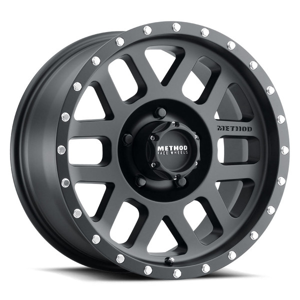 Method Race Wheels MR306 Mesh MATTE BLACK Wheel 18x9 | 5x127 BC (5x5) | -12 Offset | 4.5 Backspacing - fits Jeep Grand Cherokee SRT 2006-2021, Jeep Grand Cherokee Trackhawk 2018-2021, Dodge Durango SRT 2018-2026, Jeep Wrangler JL 2018-2026, Jeep Wrangler JK 2007-2018, and 10 more