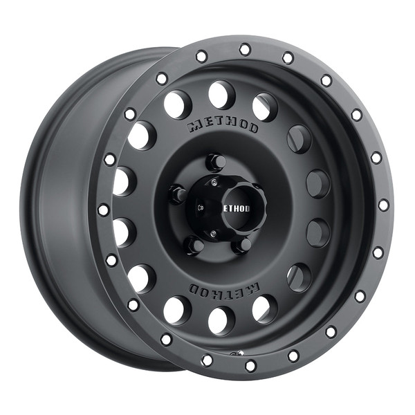 Method Race Wheels MR307 Hole MATTE BLACK Wheel 17x8.5 | 6x135 BC | +0 Offset | 4.75 Backspacing - fits Ford F-150 2004-2026, Ford F-150 Raptor 2010-2026, Ford Expedition 2003-2026, Lincoln Navigator 2003-2026