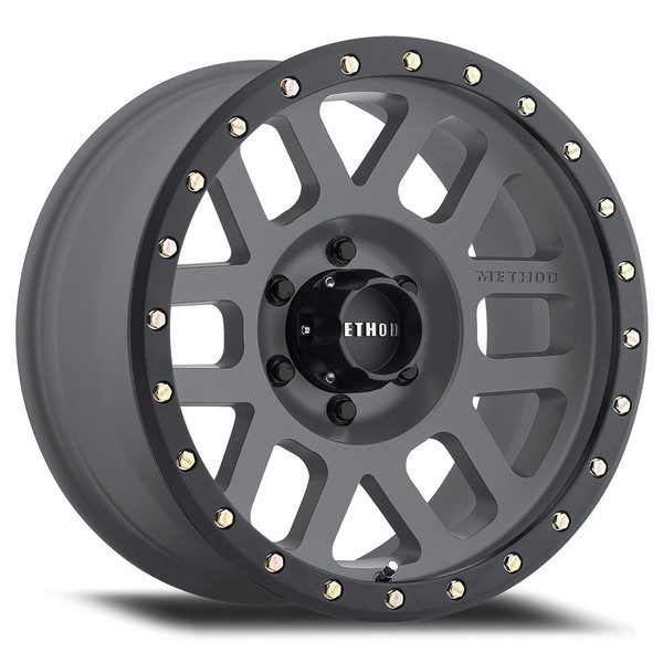 Method Race Wheels MR309 Grid TITANIUM Wheel 18x9 | 8x170 BC | +18 Offset | 5.75 Backspacing - fits Ford F-250 Super Duty 1999-2026, Ford F-350 Super Duty SRW 1999-2026