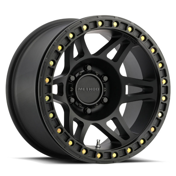 Method Race Wheels MR106 Beadlock MATTE BLACK Wheel 17x9 | 8x165.1 BC (8x6.5) | -44 Offset | 3.5 Backspacing - fits Ram 2500 1994-2026, Ram 3500 SRW 1994-2026, Chevrolet Silverado 2500 (pre-2011), Chevrolet Silverado 3500 (pre-2011), GMC Sierra 2500 (pre-2011), and 6 more