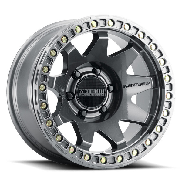 Method Race Wheels MR108 GLOSS TITANIUM Wheel 17x9 | 6x139.7 BC (6x5.5) | -44 Offset | 3.5 Backspacing - fits Chevrolet Silverado 1500 1999-2026, GMC Sierra 1500 1999-2026, Chevrolet Tahoe 1992-2026, Chevrolet Suburban 1992-2026, GMC Yukon 1992-2026, and 25 more