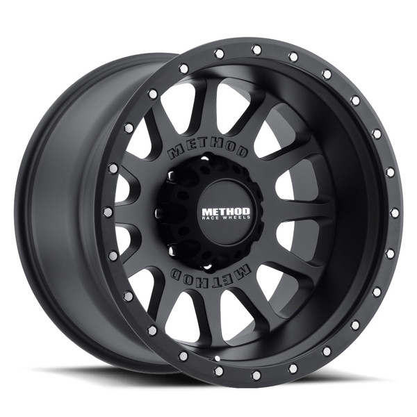 Method Race Wheels MR605 NV MATTE BLACK Wheel 20x9 | 8x180 BC | -12 Offset | 4.5 Backspacing - fits Chevrolet Silverado 2500HD 2011-2026, Chevrolet Silverado 3500HD SRW 2011-2026, GMC Sierra 2500HD 2011-2026, GMC Sierra 3500HD SRW 2011-2026
