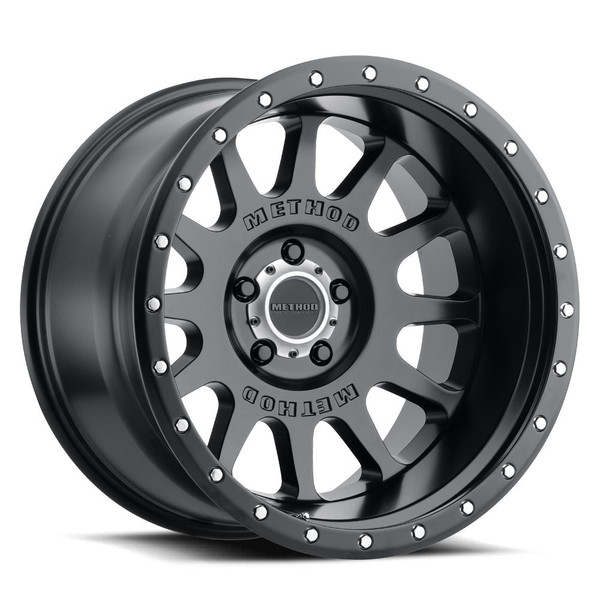 Method Race Wheels MR605 NV MATTE BLACK Wheel 20x10 | 6x139.7 BC (6x5.5) | -24 Offset | 4.55 Backspacing - fits Chevrolet Silverado 1500 1999-2026, GMC Sierra 1500 1999-2026, Chevrolet Tahoe 1992-2026, Chevrolet Suburban 1992-2026, GMC Yukon 1992-2026, and 25 more