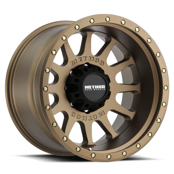 Method Race Wheels MR605 NV | METHOD BRONZE Wheel 20x10 | 8x180 BC | -24 Offset | 4.55 Backspacing - fits Chevrolet Silverado 2500HD 2011-2026, Chevrolet Silverado 3500HD SRW 2011-2026, GMC Sierra 2500HD 2011-2026, GMC Sierra 3500HD SRW 2011-2026
