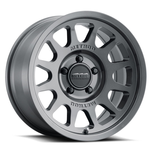 Method Race Wheels MR703 GLOSS TITANIUM Wheel 17x8.5 | 8x170 BC | +0 Offset | 4.75 Backspacing - fits Ford F-250 Super Duty 1999-2026, Ford F-350 Super Duty SRW 1999-2026
