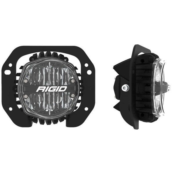 Rigid Industries 360-Series 4in LED SAE J583 Fog Lights - White (Pair) - 2018-2025 2018-2025 Jeep Wrangler JL Rubicon | Jeep Gladiator - 37106