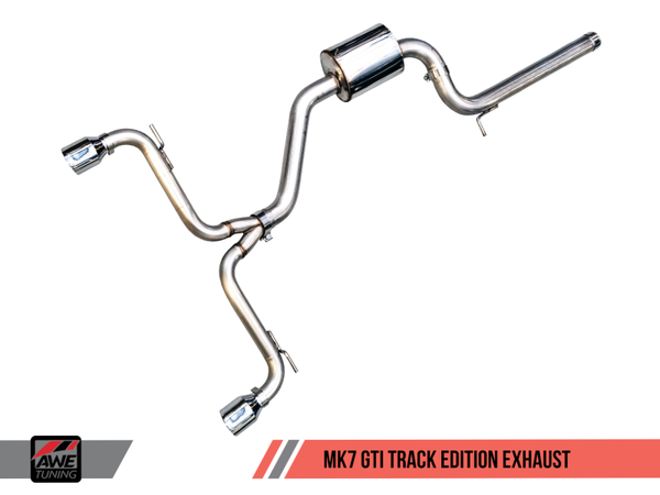 AWE Tuning VW MK7 2015-2021 GTI Track Edition Exhaust | Chrome Silver Tips | 3020-32022
