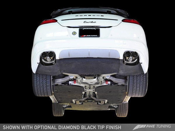 AWE Tuning Panamera 2010-2026 Turbo Performance Exhaust System Track Edition Polished Silver Tips | 3010-42024