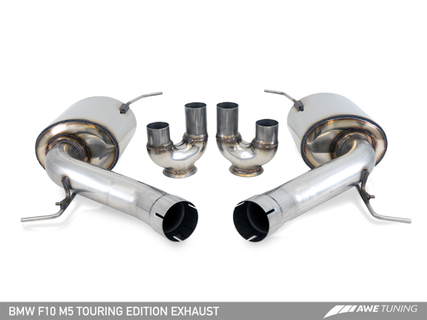 AWE Tuning BMW F10 M5 Touring Edition Axle-Back Exhaust Chrome Silver Tips - 3015-42062