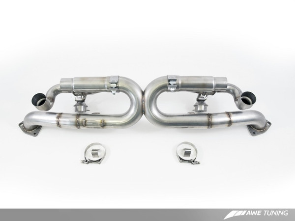 AWE Tuning Porsche 991 2012-2019 SwitchPath Exhaust for Non-PSE Cars Diamond Black Tips | 3025-43014