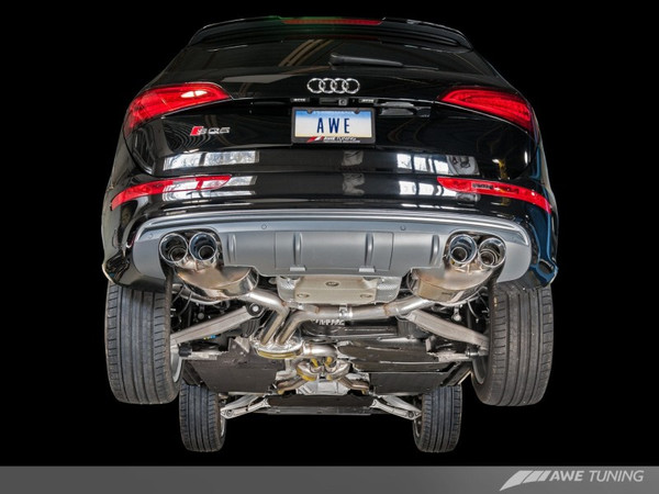 AWE Tuning Audi 8R SQ5 Touring Edition Exhaust - Quad Outlet Diamond Black Tips - 3015-43056