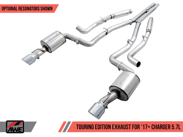 AWE Tuning 2017-2023 Dodge Charger 5.7 Track Edition Exhaust | Chrome Silver Tips | 3015-32120