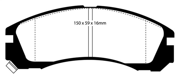 EBC 98-02 Dodge B150 B1500 Cargo 1500 Van 1/2 Ton Yellowstuff Rear Brake Pads