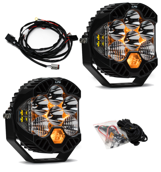 Baja Designs 2018-2025 Jeep Wrangler JL / Wrangler 392 / 2020-2025 Gladiator JT Rubicon Steel LP6 Bumper Mount Kit product photo