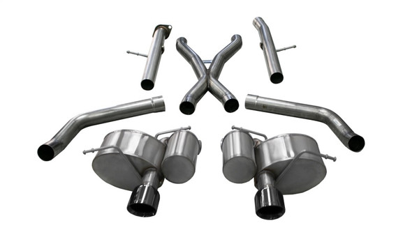 Corsa 2012-2021 Jeep Grand Cherokee SRT 2.75in Dual Rear Xtreme Cat-Back Exhaust - Black PVD Tip Finish