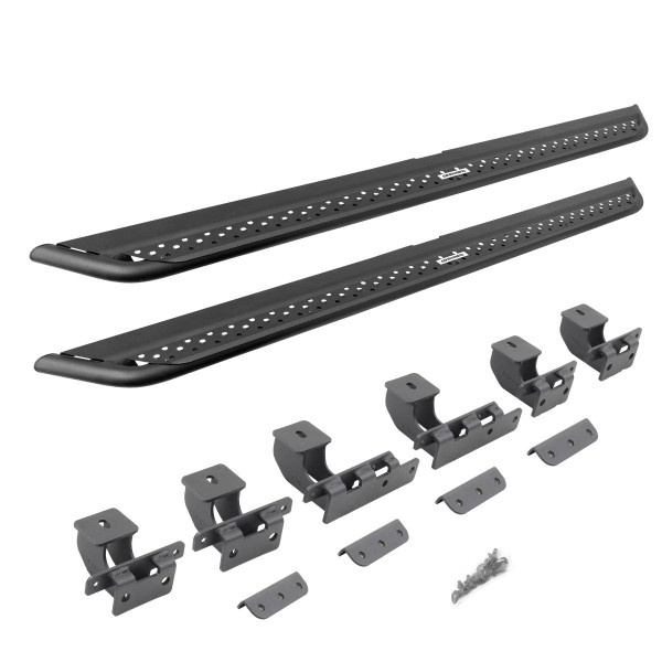 Go Rhino Dominator Extreme DSS SideSteps (Complete Kit w/SideStep + Brackets) for 2021-2026 Ford Bronco, Textured Black - Part #DSS4129T