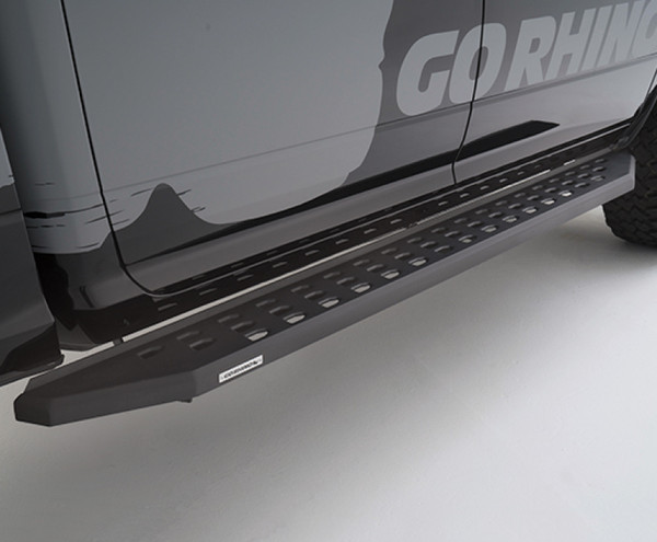 Go Rhino RB20 Running Boards (Complete Kit w/RB20 + Brackets) for 2018-2026 Jeep Wrangler JLU, Protective Bedliner Coating - Part #69450673PC
