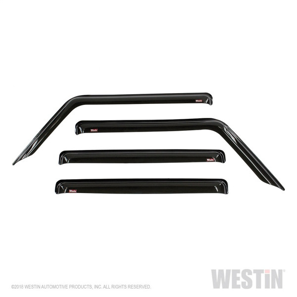 Westin Wind Deflector, Smoke | 2018-2026 Jeep Wrangler JL Unlimited Wade Slim 4pc | 72-51404