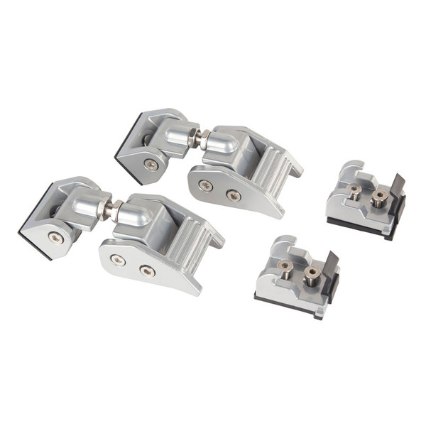 Rugged Ridge 2020-2023 2018-2023 Jeep Wrangler JL / 2020-2023 Jeep Gladiator Silver Hood Catch Kit