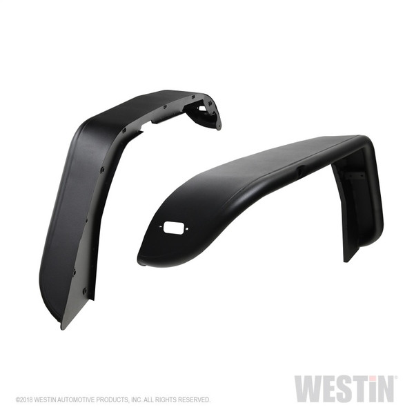 Westin 2018-2023 Jeep Wrangler JL / 20 Gladiator Tube Fenders - Front - Textured Black