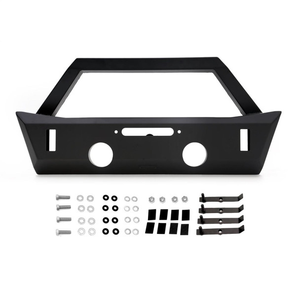 Rampage 2007-2018 Jeep Wrangler (JK) /2020 Jeep Gladiator Aluminum Stubby Front Trail Bumper - Black
