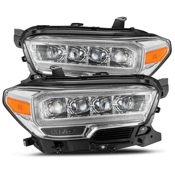 AlphaRex 2016-2022 Toyota Tacoma NOVA LED Projector Headlights Plank Style Chrome w/Activation Light
