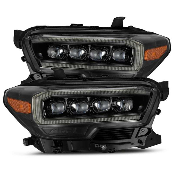 AlphaRex 2016-2022 Toyota Tacoma NOVA LED Projector Headlight Plank Style Alpha Black w/Activation Light