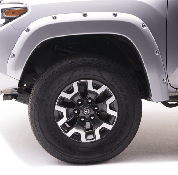 EGR 2016-2022 Toyota Tacoma w/Mudflap Bolt-On Look Color Match Fender Flares - Set - Silver Sky