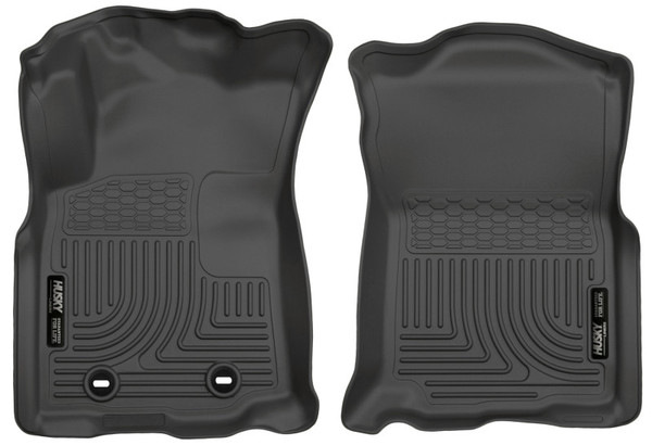 Husky Liners 2016-2022 Toyota Tacoma w/ Manual Trans WeatherBeater Front Black Floor Liners