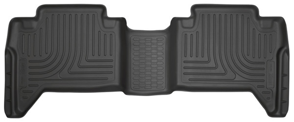 Husky Liners WeatherBeater 2nd Row Floor Liners, Black for 2016-2023 Toyota Tacoma Crew Cab - Part #14951