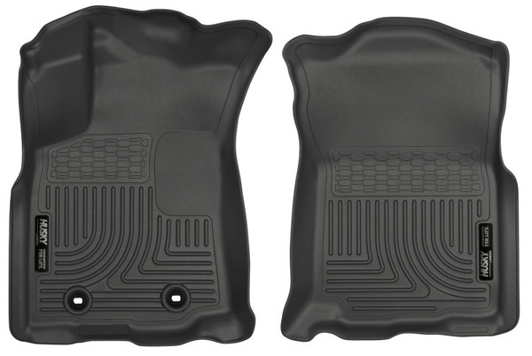 Husky Liners WeatherBeater Front Floor Liners, Black for 2016-2017 Toyota Tacoma w/ Auto Trans - Part #13951