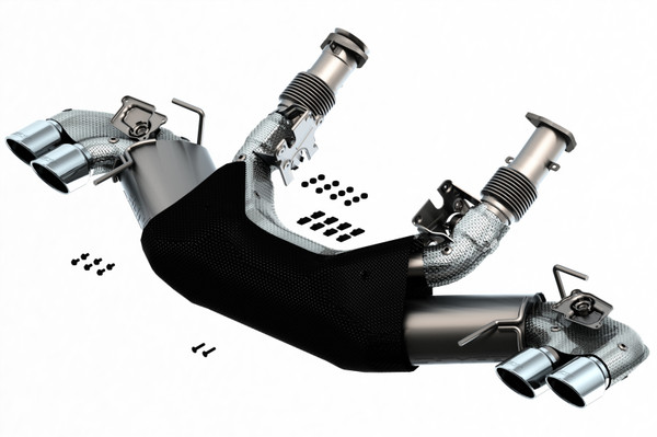 Borla 2020-2024 Chevrolet Corvette C8 6.2L S-Type Exhaust System Dual Round A/C Tips 4inx 4.75in