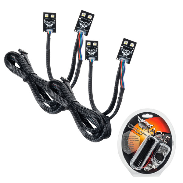 Oracle 2021-2024 Ford Bronco Sport RGB+W Headlight DRL + Halo Upgrade - ColorSHIFT w/ RF Controller