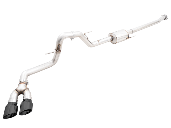 AWE Tuning 0FG 2021-2026 Ford F150 (2.7L | 3.5L | 5.0L) Dual Side Exit Cat-Back Exhaust | 4.5in Diamond Black Tips | 3015-23059