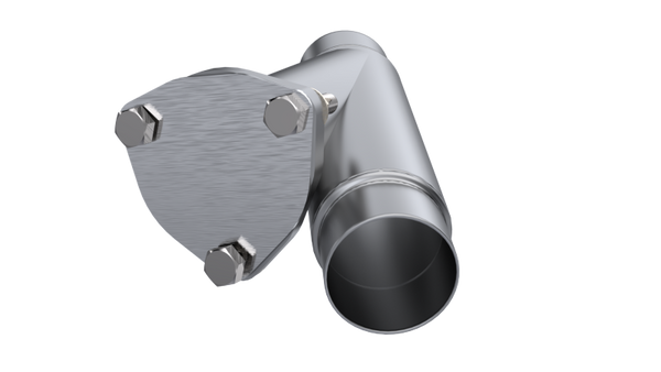 QTP 2.25in Weld-On QTEC Exhaust Cutout Y-Pipe