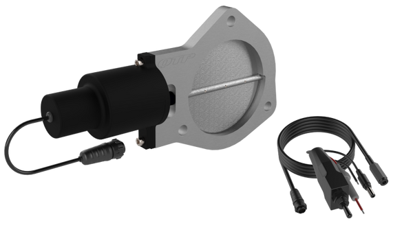 QTP 4in Bolt-On QTEC Electric Cutout Valve w/Flange - Single