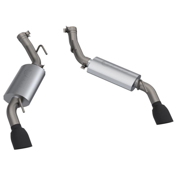 QTP 2016-2023 Chevrolet Camaro SS 6.2L 304SS AR3 Axle Back Exhaust w/4.5in Black Dual Tips