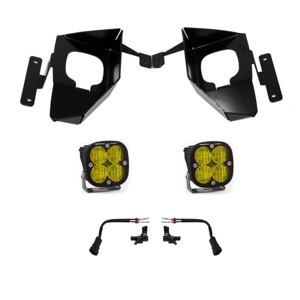Baja Designs 16-18 Silverado Squadron Sport Fog Pocket Kit Amber product photo