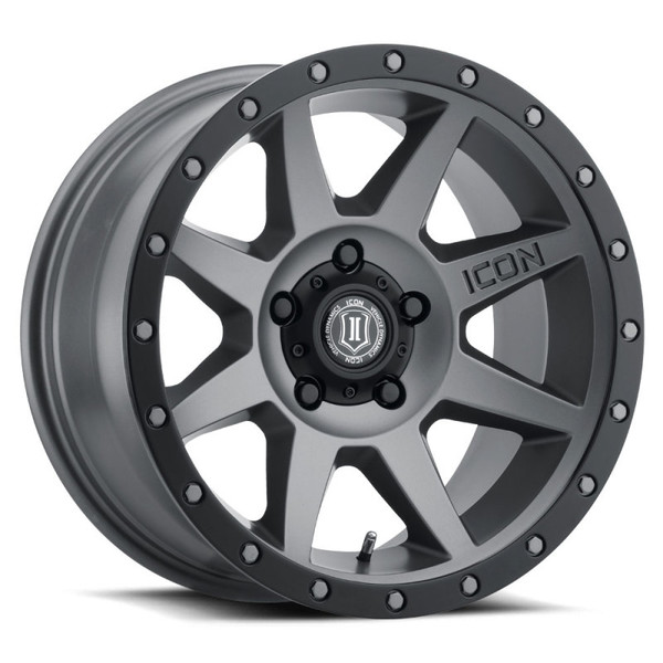 ICON Rebound Pro Titanium Wheel 17x8.5 | 5x114.3 BC (5x4.5) | +0 Offset - fits Ford Explorer ST 2020-2026, Toyota Tacoma 1995-2004, Toyota 4Runner 1996-2002, Nissan Xterra 1999-2004, Nissan Frontier 1998-2004, and 13 more