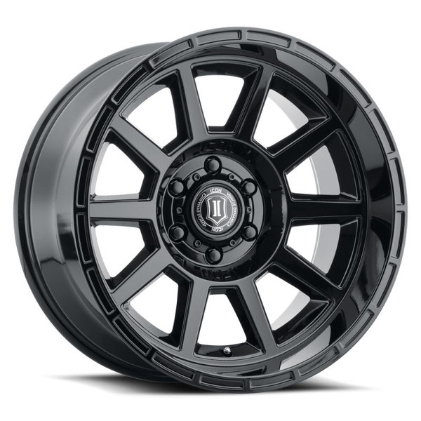 ICON Recoil Gloss Black Wheel 20x10 | 6x139.7 BC (6x5.5) | -24 Offset - fits Chevrolet Silverado 1500 1999-2026, GMC Sierra 1500 1999-2026, Chevrolet Tahoe 1992-2026, Chevrolet Suburban 1992-2026, GMC Yukon 1992-2026, and 25 more