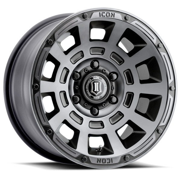 ICON Thrust Satin Black Wheel 17x8.5 | 6x135 BC | +6 Offset - fits Ford F-150 2004-2026, Ford F-150 Raptor 2010-2026, Ford Expedition 2003-2026, Lincoln Navigator 2003-2026, Lincoln Mark LT 2006-2014