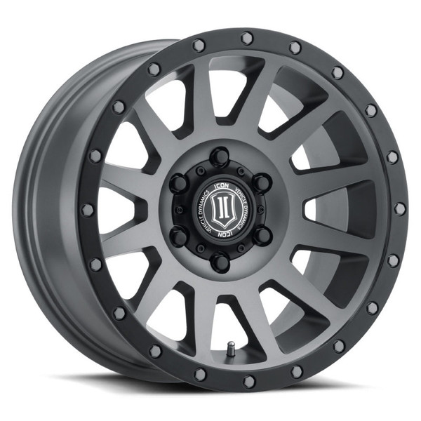 ICON Compression Titanium Wheel 18x9 | 5x127 BC (5x5) | -12 Offset - fits Jeep Grand Cherokee SRT 2006-2021, Jeep Grand Cherokee Trackhawk 2018-2021, Dodge Durango SRT 2018-2026, Jeep Wrangler JL 2018-2026, Jeep Wrangler JK 2007-2018, and 10 more