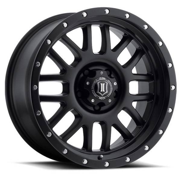 ICON Alpha Satin Black Wheel 20x9 | 6x135 BC | +16 Offset - fits Ford F-150 2004-2026, Ford F-150 Raptor 2010-2026, Ford Expedition 2003-2026, Lincoln Navigator 2003-2026, Lincoln Mark LT 2006-2014